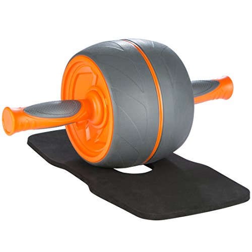 Ultrasport Premium Bauchtrainer AB, Bauchmuskeltrainer für Zuhause, zum Trainieren von Bauchmuskeln, Rücken und Schultern, Oberkörper-Roller mit gummierten Handgriffen, praktisches Sportgerät, orange von Ultrasport