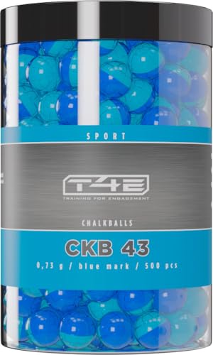 T4E Paintball Kreiderund-Kugeln CKB 43, Chalkballs, Munition Kaliber 0.43, 500 Stück, Polyballs, blau T4E Paintball Kreiderund-Kugeln CKB 43, Chalkballs, Munition Kaliber 0.43, 500 Stück, Polyballs, blau von Umarex