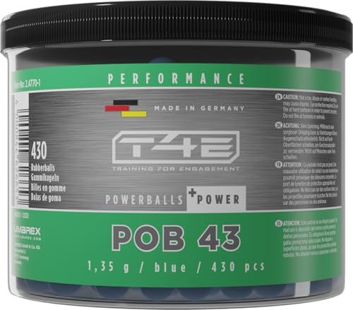 T4E Paintball Kugeln POB 43, Munition Kaliber 0,43, 430 Stück, Powerballs, blau T4E Paintball Kugeln POB 43, Munition Kaliber 0,43, 430 Stück, Powerballs, blau von T4E