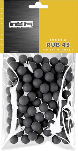 T4E Paintball Kugeln RUB 43, Munition Kaliber 0.43 100 Stück, Rubberballs, schwarz T4E Paintball Kugeln RUB 43, Munition Kaliber 0.43 100 Stück, Rubberballs, schwarz von Umarex