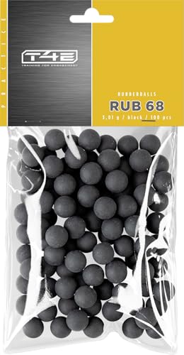 T4E Paintball Kugeln RUB 68, Munition Kaliber 0.68 100 Stück, Rubberballs, schwarz T4E Paintball Kugeln RUB 68, Munition Kaliber 0.68 100 Stück, Rubberballs, schwarz von Umarex