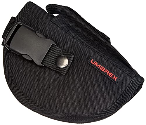 Umarex Unisex – Erwachsene schwarz Gürtelholster mit Magazintasche aus Nylon für mittelgroße Pistolen, Mehrfarbig, 17 x 12 cm von Umarex