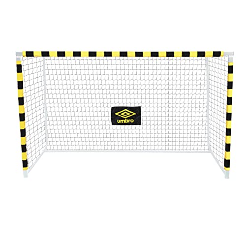 Umbro Fußballtor - Fussballtor 300 x 200 x 110 cm - Fußball Tor - Fussballtore für Garten Kinder und Erwachsene - Fussball Trainingszubehör für Innen und Außen - Metall - Schwarz/Gelb von UMBRO