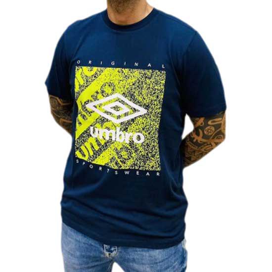 Umbro Grain Graphic Short Sleeve T-shirt Blau XL Mann von Umbro