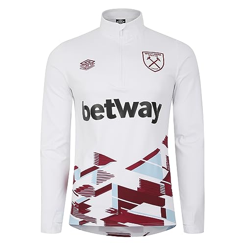 Umbro Herren 98670U Mittelschicht, MFP-Brilliant White/New Claret/Cerulean, XL von UMBRO