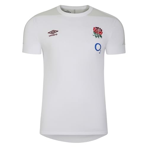 Umbro Herren England Präsentation Tee Ss (O2) T-Shirt, Brilliant White/Foggy Dew, XXL von UMBRO