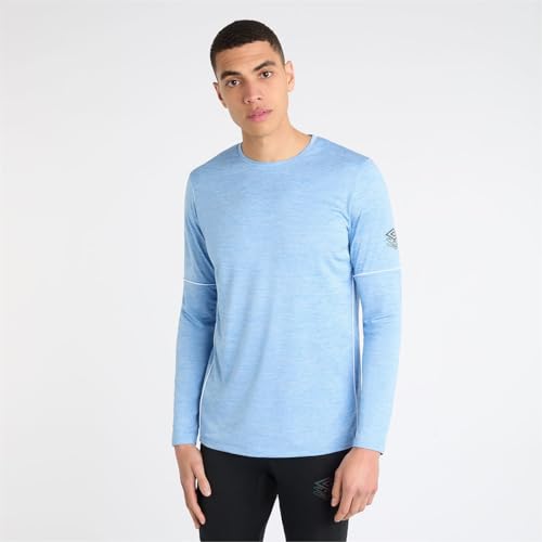 Umbro Herren Pro Training Ls Marl Poly Tee T-Shirt, hellblau, L Umbro Herren Pro Training Ls Marl Poly Tee T-Shirt, hellblau, L von UMBRO