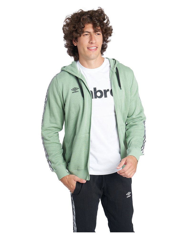 Umbro Taped Zip Full Zip Sweatshirt Grün XL Mann von Umbro