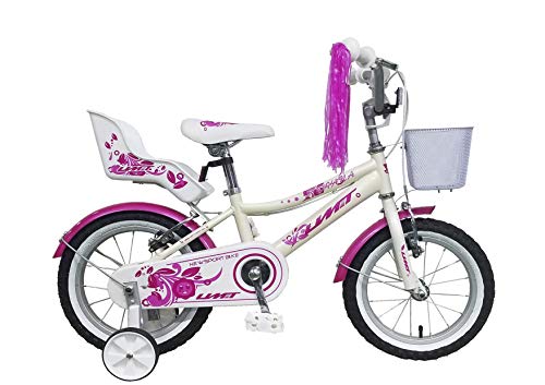 Umit Jungen Dartscheibe Fahrrad, Rosa-weiß, 14" Umit Jungen Dartscheibe Fahrrad, Rosa-weiß, 14" von Umit