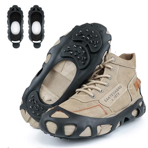 Umllpet Schuhspikes, Steigeisen, Schuhkrallen Schuhe Spike mit 30 Edelstahl Zähne, Anti-Rutsch Spikes, Wanderschuhe, Grödel Steigeisen für Bergschuhe Schuhe EIS Klettern Bergsteigen Winter Outdoor Umllpet Schuhspikes, Steigeisen, Schuhkrallen Schuhe Spike mit 30 Edelstahl Zähne, Anti-Rutsch Spikes, Wanderschuhe, Grödel Steigeisen für Bergschuhe Schuhe EIS Klettern Bergsteigen Winter Outdoor von Umllpet