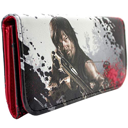 AMC The Walking Dead Daryl Dixon Bogen Portemonnaie Tri-Fold mit Münzfach & Kartenhalter, Mehrfarbig von AMC