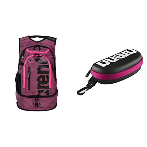 ARENA Unisex-Adult Fastpack 3.0 Rucksack, Plum-NEON_PINK, NS & arena Swim Brillenetui, Brillenetui Hardcase, Brillenetui Hartschale, Schwarz von Unbekannt