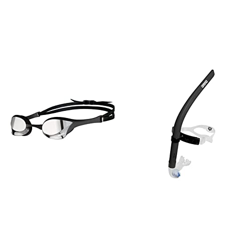 Arena Unisex – Erwachsene Cobra Ultra Swipe Brillen, Silver-Black, One Size & Arena Unisex-Adult Swim Snorkel III Schnorchel, Schwarz, Einheitsgröße von Unbekannt