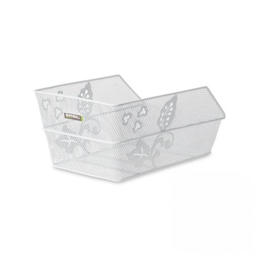 Cento Rear Bike Basket for School Bags 31.5 x 21.5 x 17 cm Close-Meshed with Flower Design White Cento Rear Bike Basket for School Bags 31.5 x 21.5 x 17 cm Close-Meshed with Flower Design White von Basil