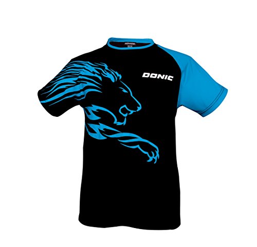 DONIC T-Shirt Lion Optionen M, schwarz/Cyan von DONIC