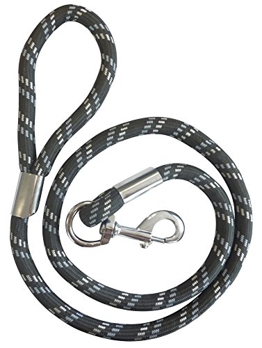 Dicke Kordel-Hundeleine, anthrazit/hellgrau/weiß, Länge 150 cm Dicke Kordel-Hundeleine, anthrazit/hellgrau/weiß, Länge 150 cm von EKKIA