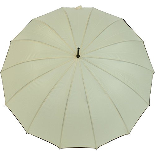 Edler Damen-Stockschirm 14-teilig mit Automatik in Beige Edler Damen-Stockschirm 14-teilig mit Automatik in Beige von Unbekannt