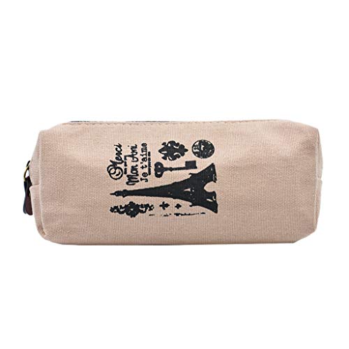 Federmäppchen, aus Segeltuch, Kosmetiktasche, tragbar, große Aufbewahrungstasche, für Behälter, für Reisen, Schule, verwenden Sie 1 Stück, beige, hochwertige Qualität Federmäppchen, aus Segeltuch, Kosmetiktasche, tragbar, große Aufbewahrungstasche, für Behälter, für Reisen, Schule, verwenden Sie 1 Stück, beige, hochwertige Qualität von Unbekannt