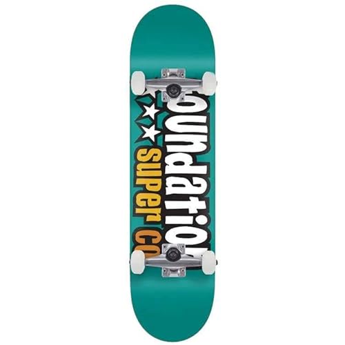 Foundation 3 Star Skateboard, 19,8 cm, Blaugrün von Unbekannt