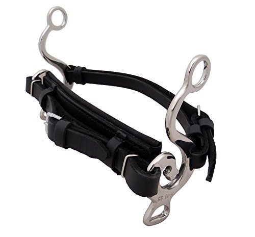 Hackamore Nasenriemen Zaum Reithalfter aus Leder mit Edelstahlbeschlag und Polsterung - Unisize Hackamore Nasenriemen Zaum Reithalfter aus Leder mit Edelstahlbeschlag und Polsterung - Unisize von Unbekannt