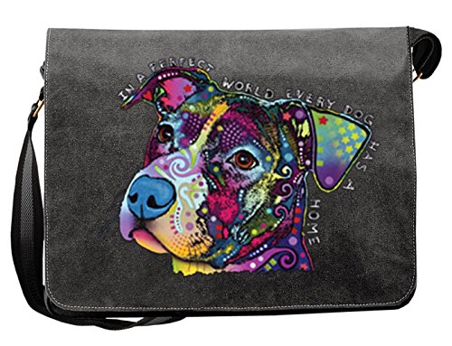 Hunde Motiv Umhängetasche für Hundehalter mit Hunde Tasche Canvas In A Perfect World Hund Hundebesitzer Hundehalter Dog Hunde Artikel Dogs Hundefreund von Unbekannt