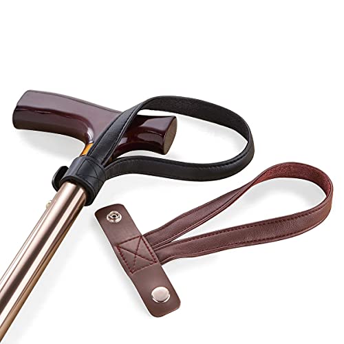 Leder-Stockschlaufe, Lederschlaufe als Zubehör für einen Gehstock, Schwarz Leder-Stockschlaufe, Lederschlaufe als Zubehör für einen Gehstock, Schwarz von Unbekannt