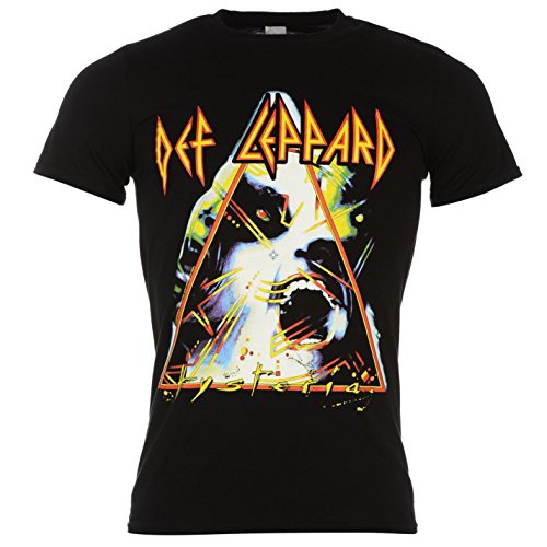 Offizielles Band-T-Shirt Def Leppard Hysteria, Herren, schwarz, Musiker-T-Shirt X-Large von Unbekannt