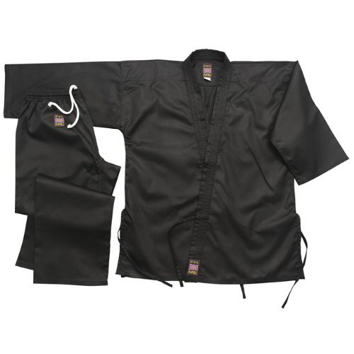 Playwell Mittelschwerer Karate-Anzug, 198 g, Schwarz Playwell Mittelschwerer Karate-Anzug, 198 g, Schwarz von Playwell