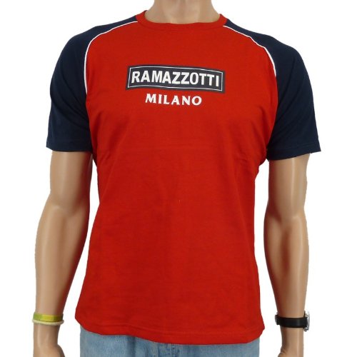 Ramazzotti - Logo Raglan T-Shirt, rot/navy, Größe:L von Unbekannt