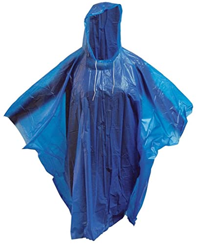 Regen Poncho / Regenponcho, gut gerüstet für die nasse Jahreszeit, F-46853 - Blau (120 x 121 cm) von FILMER