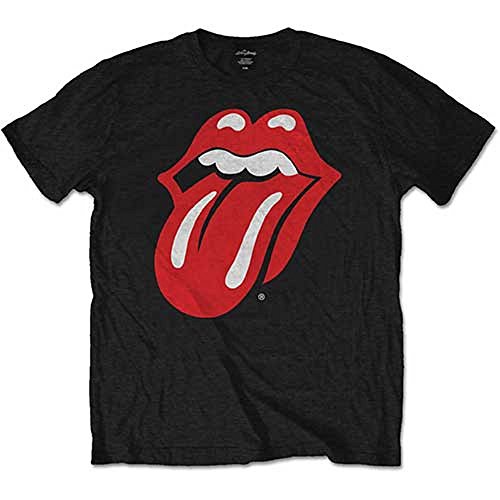 Rolling Stones - Classic Tongue Vintage Band T-Shirt, schwarz, Größe:XL von Unbekannt