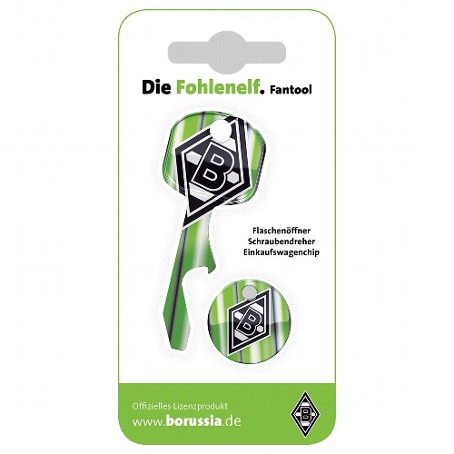 Unbekannt Set Geschenkset Flaschenöffner & Einkaufswagenchip VFL Borussia Mönchengladbach (offizielles Lizenzprodukt) von Unbekannt