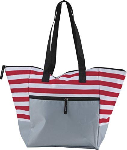 Strandtasche mit Reißverschluss Groß Badetasche XXL für z.b Familie Beachbag (Rot) von Unbekannt