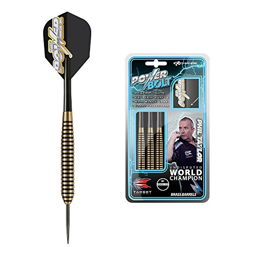 Target Darts Phil Taylor Power Bolt Messing Steel Tip Dartpfeile (24gr), 24g von Target Darts