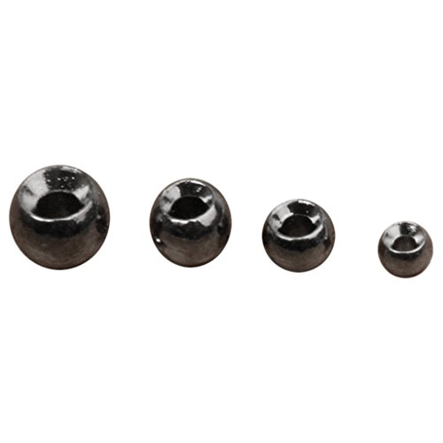 Unbekannt 25 STK Fliegenbinden Tungsten Beads Geschlitzte Perlen Tungsten Beads - Schwarz, 2.4mm von Unbekannt