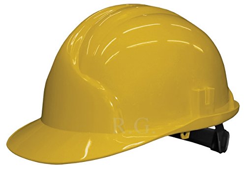 Unbekannt Bauarbeiterhelm Schutzhelm Bauhelm Schutzhelme Helm EN 397 53-61 cm 6 Farben (Gelb) von Unbekannt