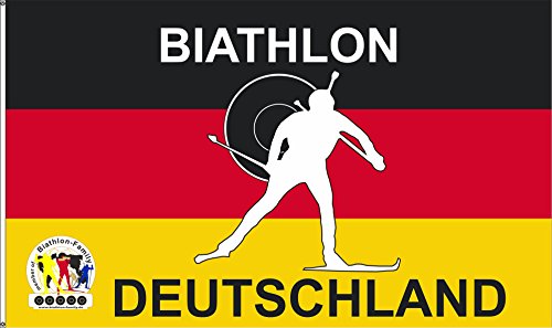 Unbekannt Biathlon Deutschland Fahne Flagge 90 x 150 cm mit 2 Ösen Unbekannt Biathlon Deutschland Fahne Flagge 90 x 150 cm mit 2 Ösen von Unbekannt