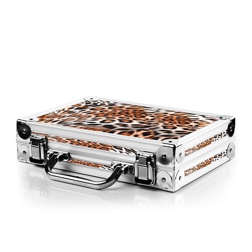 Karella Dartkoffer Alu PAK Luxus im Leo Look, High Class Profi Etui für 2 Satz Soft- oder Steeldarts, Dartcase, Tasche Large, mit viel Platz für Dartpfeile und Zubehör Karella Dartkoffer Alu PAK Luxus im Leo Look, High Class Profi Etui für 2 Satz Soft- oder Steeldarts, Dartcase, Tasche Large, mit viel Platz für Dartpfeile und Zubehör von Karella