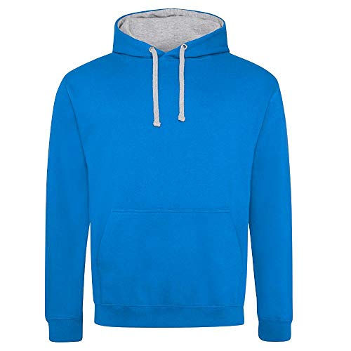 Unbekannt Just Hoods Varsity Hoodie mit farblich abgesetzten Kapuze Medium Blue - Sapphire Blue/Heather Grey Unbekannt Just Hoods Varsity Hoodie mit farblich abgesetzten Kapuze Medium Blue - Sapphire Blue/Heather Grey von Unbekannt