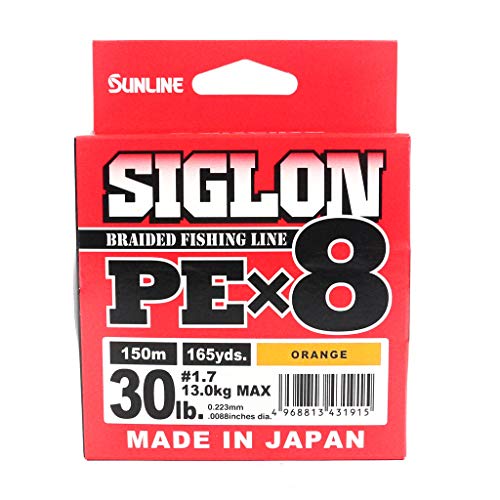 Sunline Siglon PE X8 150 m 30LB/13kg PE #1,7 Orange von Sunline