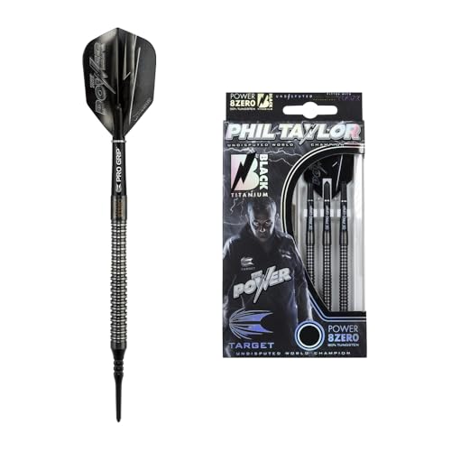 Target Darts Phil Taylor Power 8-Zero Black P8z2 19g 80% Wolfram Softdarts-Set Dartpfeile Soft-Dartpfeile 19G Schwarz von Target Darts