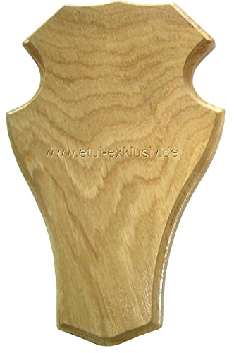 Unbekannt Trophäenschild für Damhirsch, Rothirsch Gehörnbrett 50x25 stumpf, Natur lackiert Unbekannt Trophäenschild für Damhirsch, Rothirsch Gehörnbrett 50x25 stumpf, Natur lackiert von Unbekannt