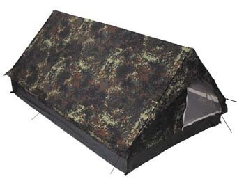 Zelt "Minipack", flecktarn, Gr. 213x137x97cm, Moskitonetz von Unbekannt