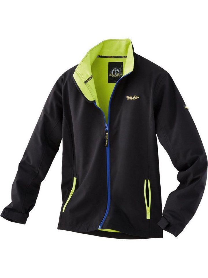 Uncle Sam Arbeitsjacke Softshelljacke schwarz/royal/limette Uncle Sam Arbeitsjacke Softshelljacke schwarz/royal/limette von Uncle Sam