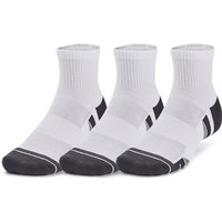 3er Pack UNDER ARMOUR Performance Tech Quarter Socken 100 - white/white/jet gray L (42-47) von Under Armour