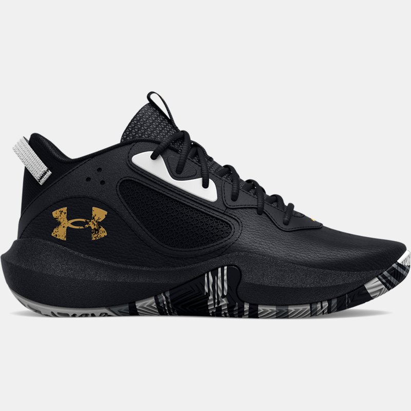 Grade School Under Armour Lockdown 6 Basketballschuhe Schwarz / Schwarz / Metallisch Gold 40 von Under Armour