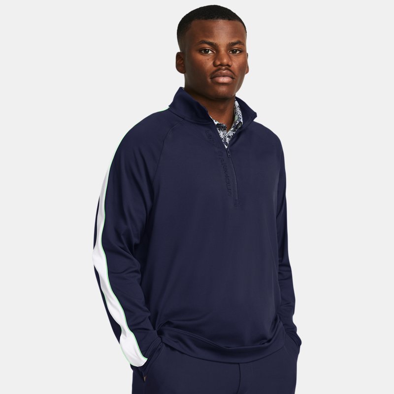 Herren Under Armour Storm Midlayer mit ½-Zip Midnight Blaue Marine / Matrix Grün / Weiß XXL von Under Armour