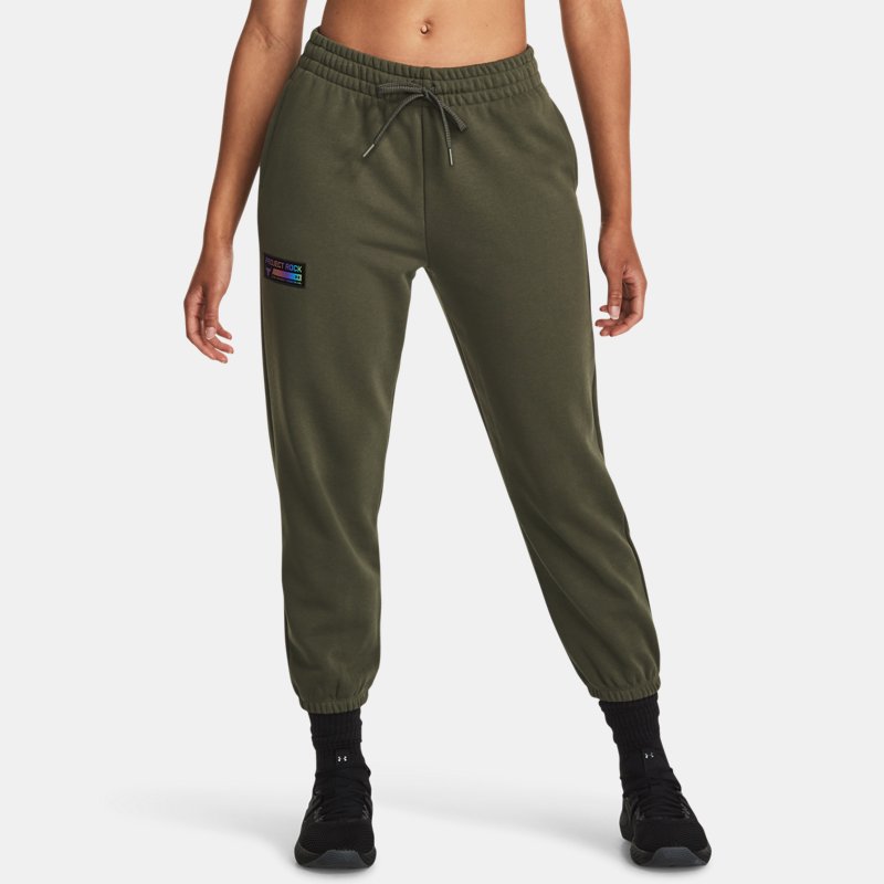 Project Rock Heavyweight Hose aus French-Terry für Damen Marine OD Grün / Iridescent L von Under Armour