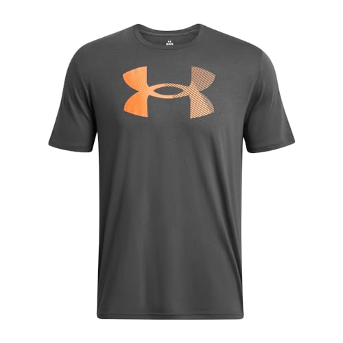 Under Armour Herren UA BIG LOGO FILL SS, schnelltrocknendes Sportshirt mit Logo-Print, komfortables Funktionsshirt mit lockerer Passform von Under Armour