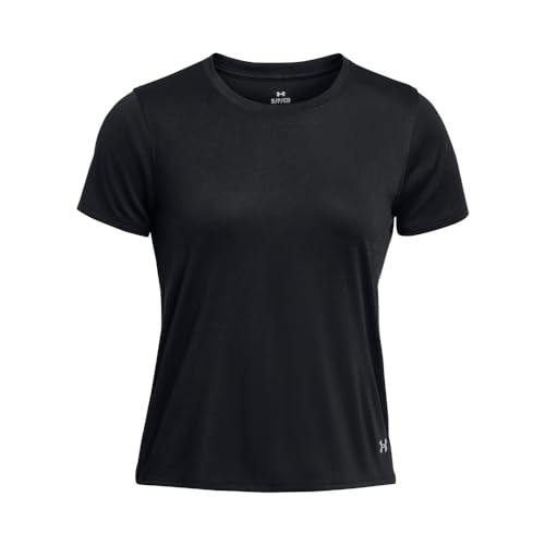 Under Armour Damen UA Launch Splatter SS, leichtes atmungsaktives Laufshirt, schnelltrocknendes Damen Sportshirt mit reflektierenden Details von Under Armour